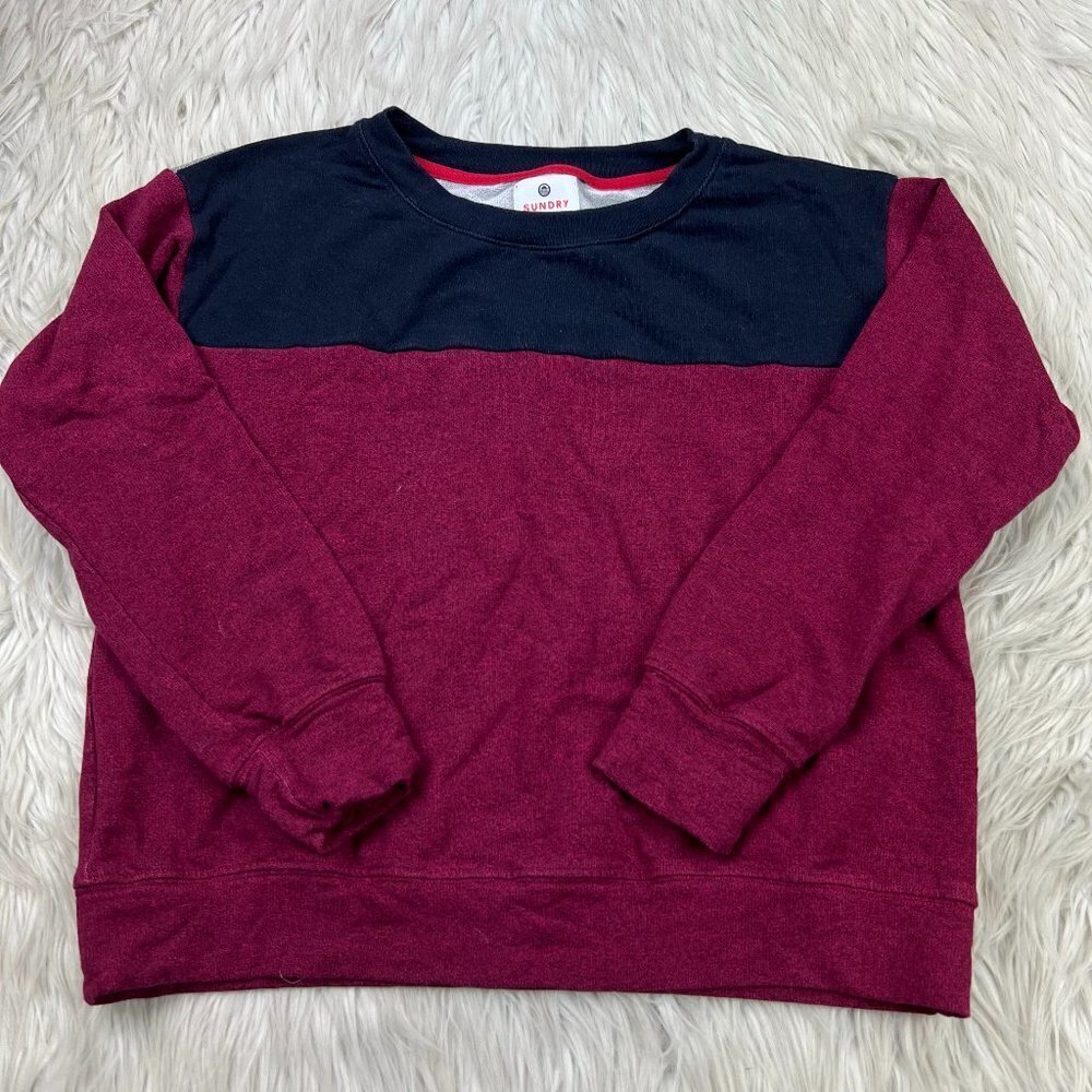 Sundry‎ Women's Colorblock Pullover Crew Sweatshirt